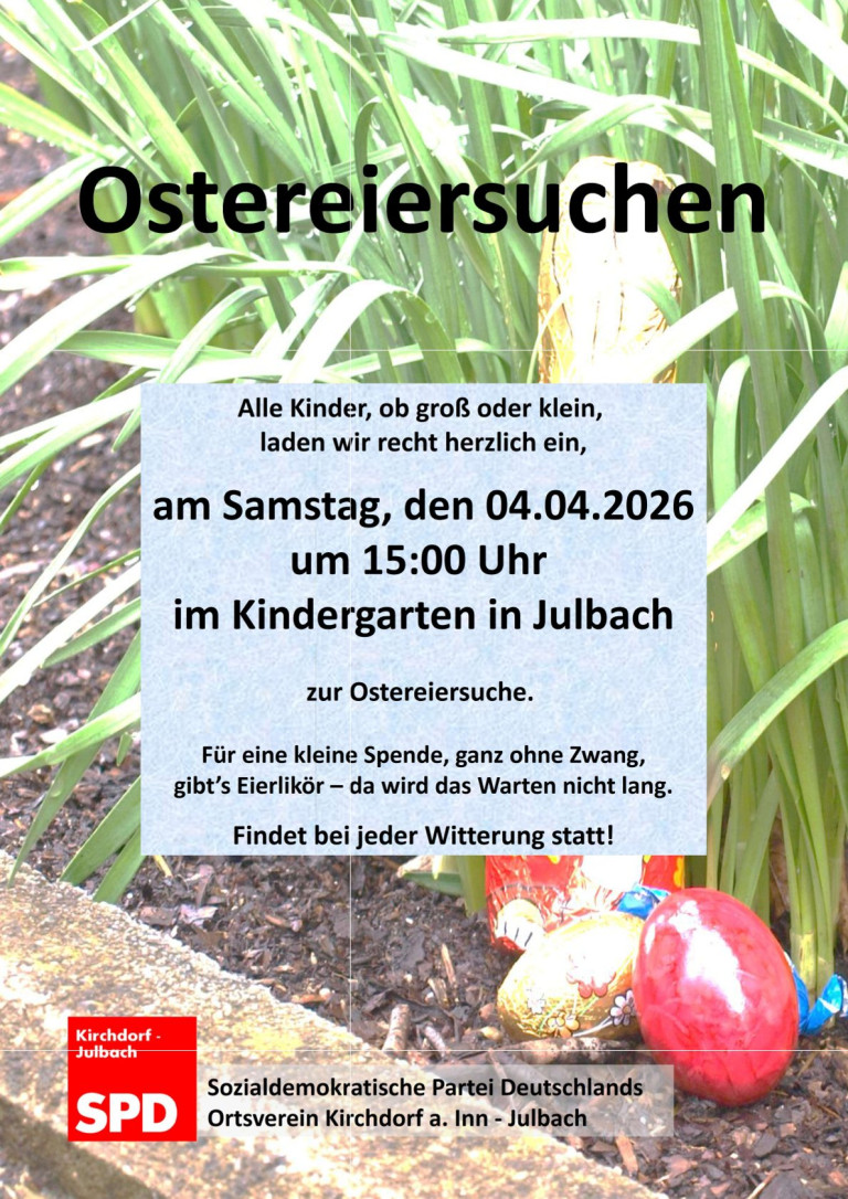 Ostereiersuchen SPD Ortsverein in Julbach